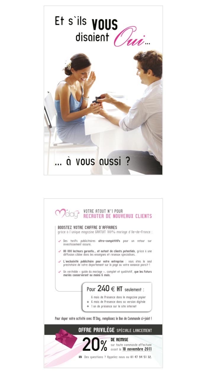 flyer BtoB pour prestataires des mariages