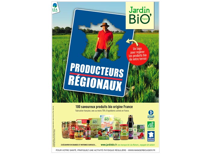 publicité print pour label alimentation bio