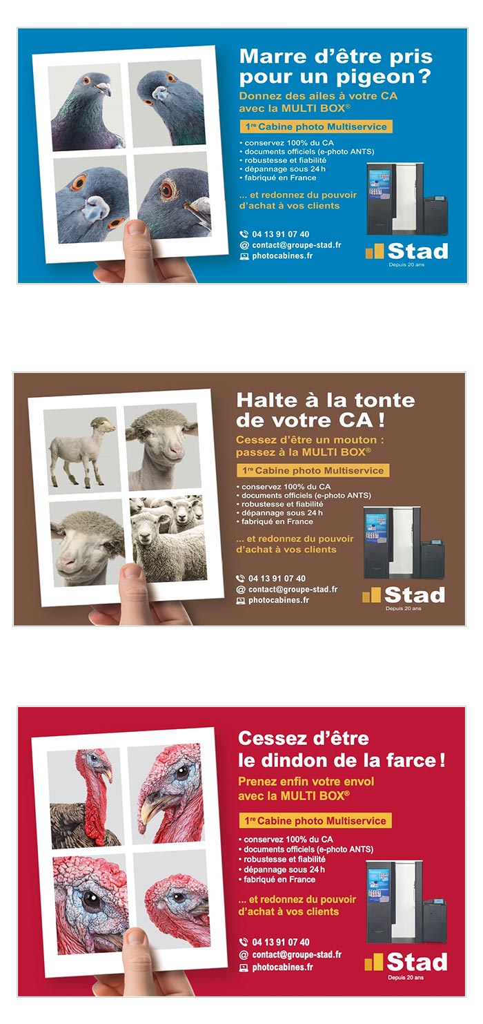 encarts presse avec animaux pour cabines photo