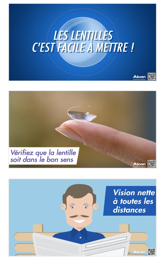 film promotionnel sur les lentilles