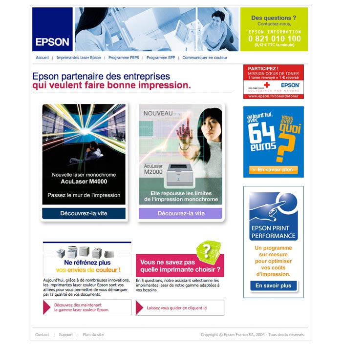 site web pour produits informatiques et solutions d'impression