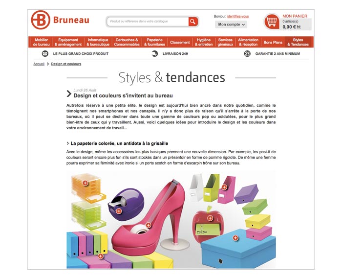 contenu web sur fournitures et mobilier de bureau