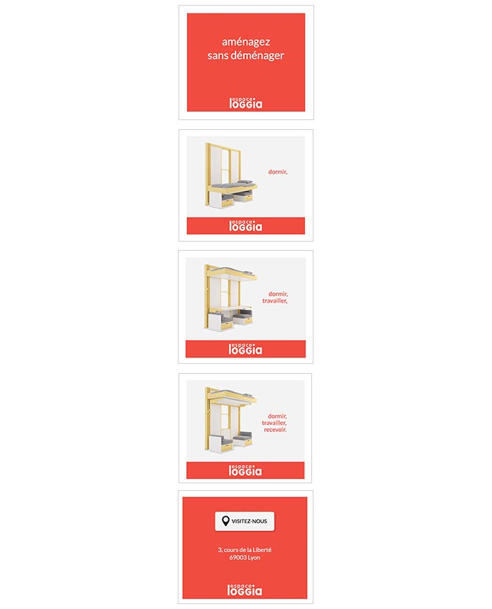 campagne de bannières web pour entreprise d'ameublement
