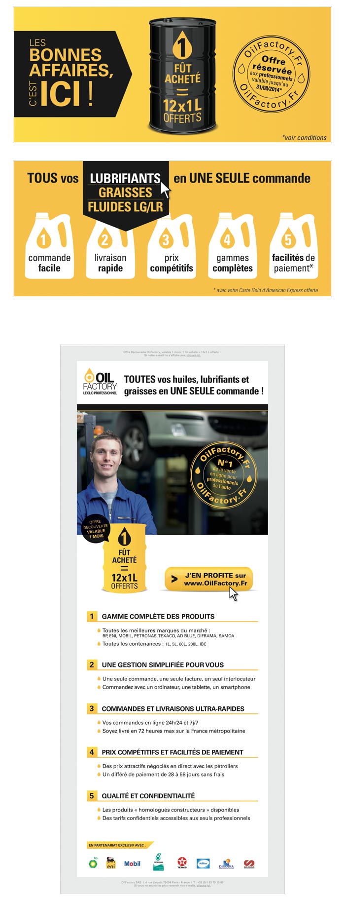 e-mailing commercial et slider pour site marchand