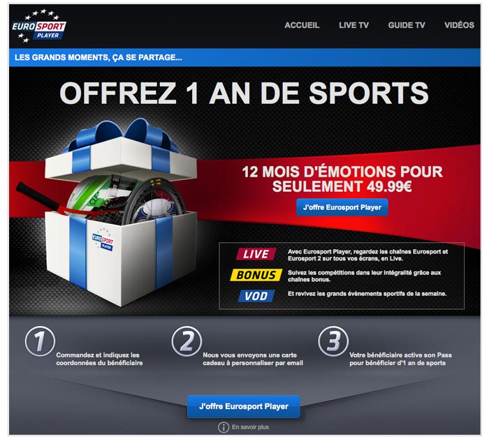 opération promotionnelle pour chaine TV de sports